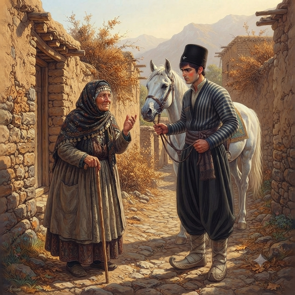 ملاقات فرشاد با پیرزن روستا