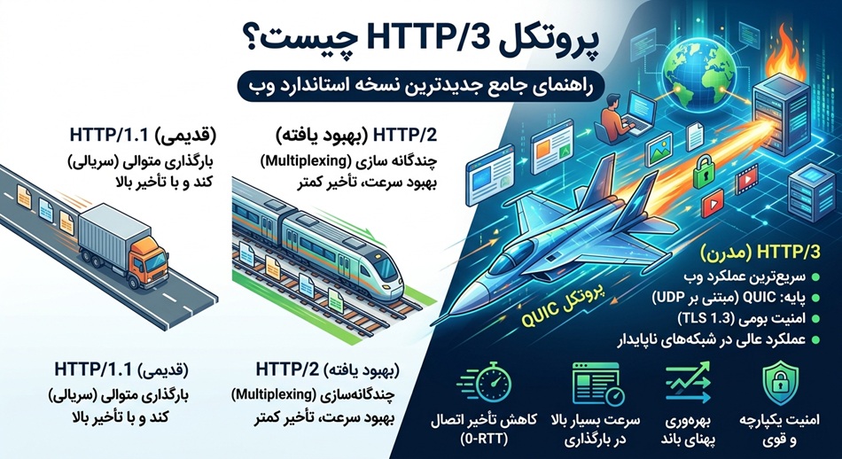 HTTP/3 چیست و چه تفاوتی با HTTP/2 دارد؟