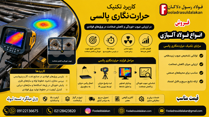 ورق های فولادی-به کار گیری تکنیک حرارت نگاری پالسی در ارزیابی عیوب خوردگی