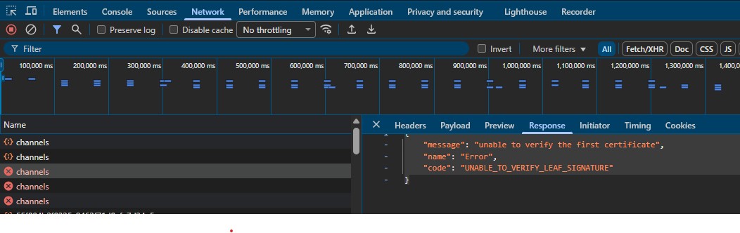 Join Error Screenshot