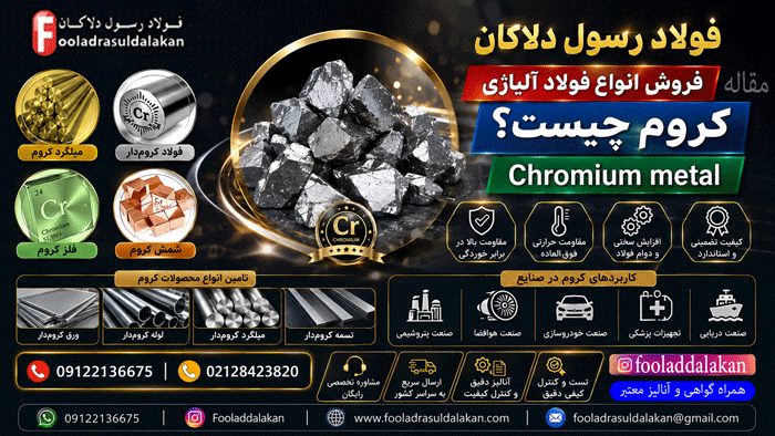 کروم -Chromium-کرومیت-کروم فلزی-عنصر شیمیایی با نماد Cr