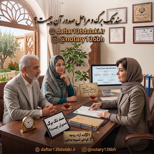 سند تک برگ و مراحل صدور آن چیست؟