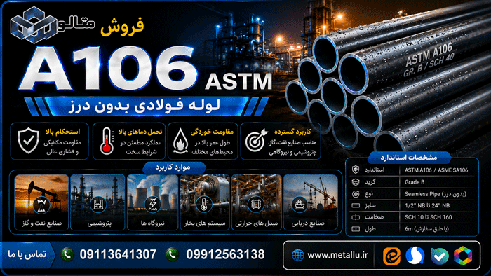 لوله A106 استاندارد ASTM-لوله بدون درز کربن استیل-قیمت لوله A106-فروش a106